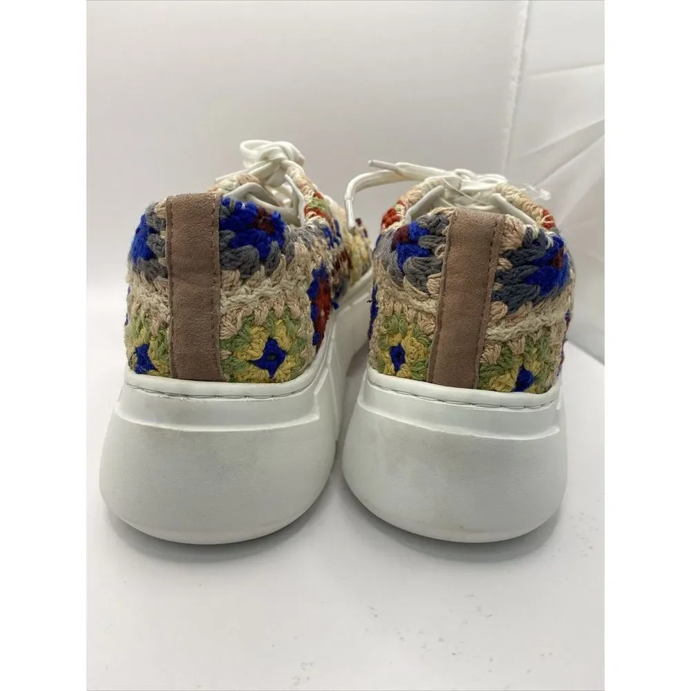 Free People‎ Catch Me If You Can Crochet Sneakers Sz 39 US W 8